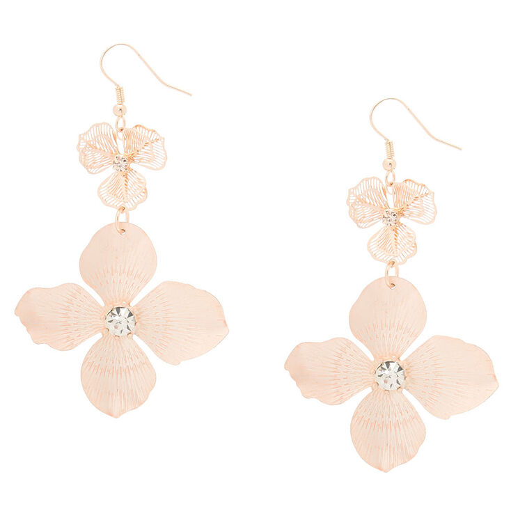 Claire/'s Girl/'s Silver 3/" Double Swirl Drop Earrings